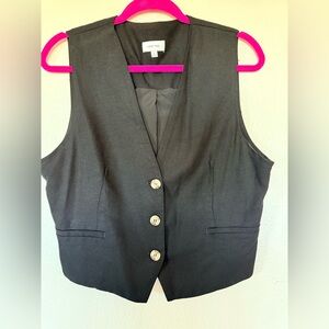 Love Tree Black Women's Tailored Button Vest